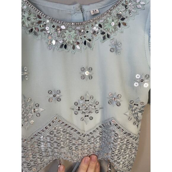 Womens Size 24 Corset, Tassel Top Made In‎ India - Picture 3 of 9